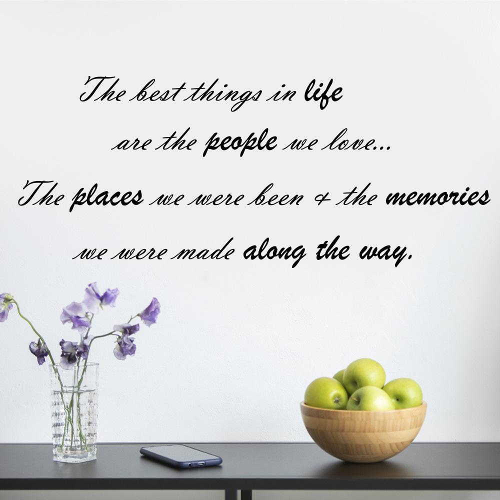 WZ9039 English Proverbs Bedroom Living Room Entrance Home Background Landscaping Decorative Wall Sticker