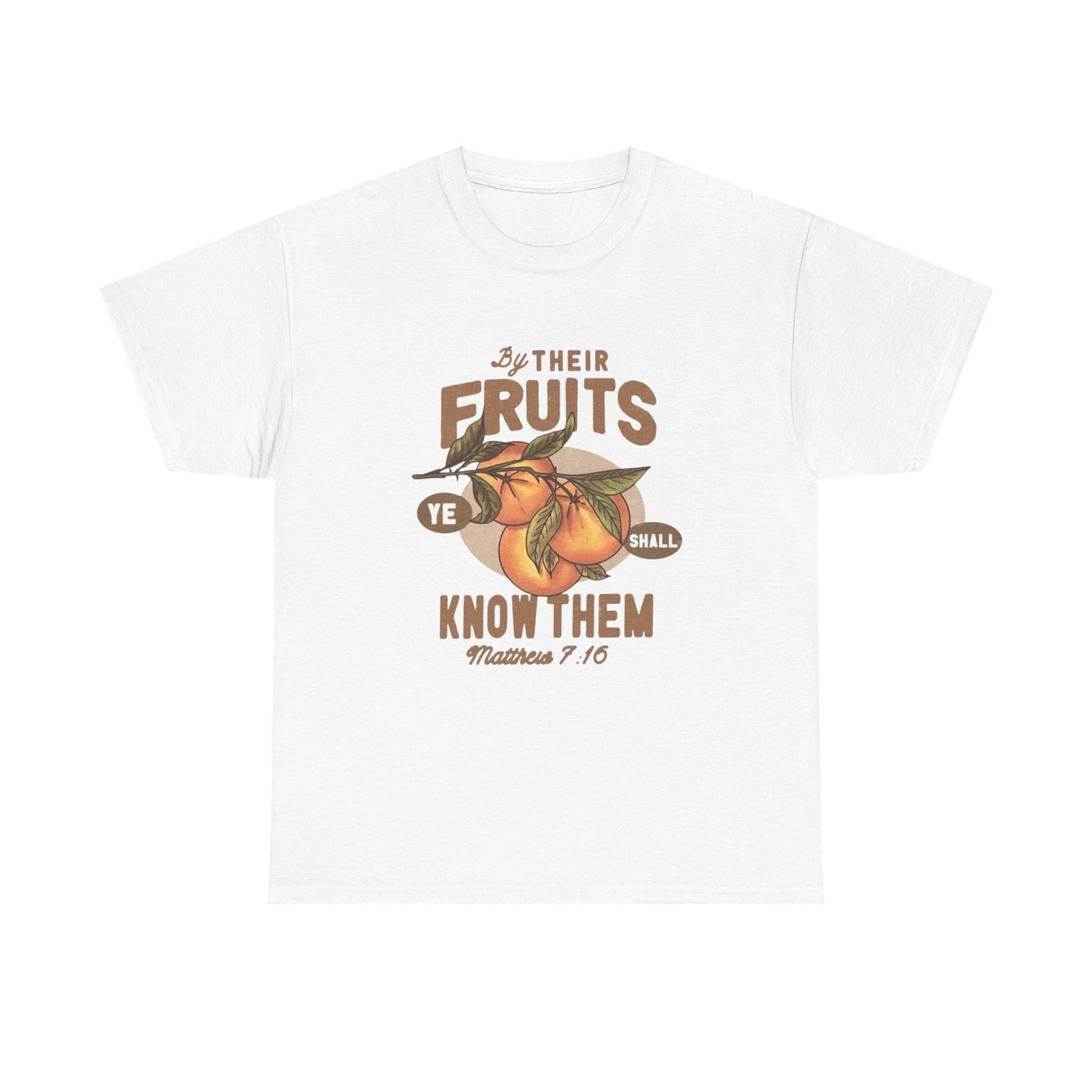 Jesus By There Fruits Graphic T Shirt Unisex Heavy Cotton Tee XL