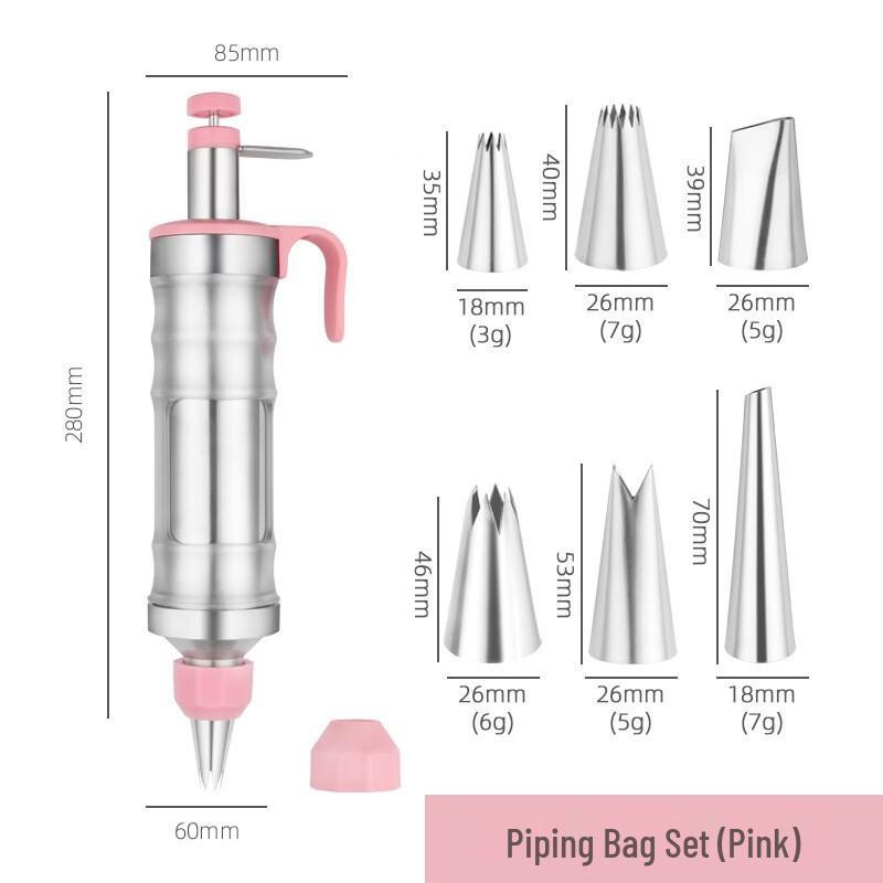 Stainless Steel Cake Decorating Gun Kit
