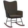 Day and Night - Day and Night Dark Gray Velvet and PVC Rocking Chair
