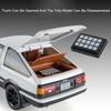 Large 1:18 Classic Movie AE86 Car Model Toy Alloy Diecast Sound Light Vehicle Wheel Steering Shock Absorption Models Kids Gifts