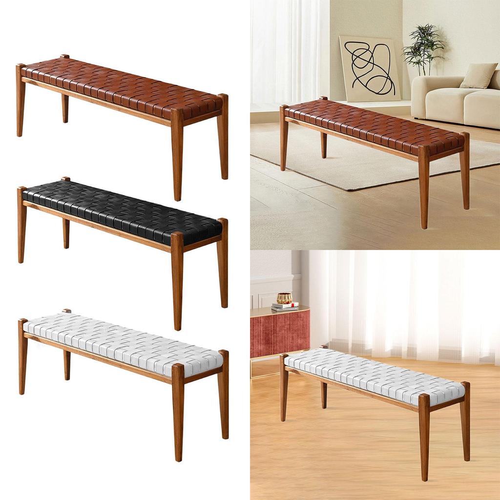 Bench Entryway Bench Furniture Decorative Rectangle Wood Bench Bedroom Bench for Dining Room Salon Studio Hallway Home