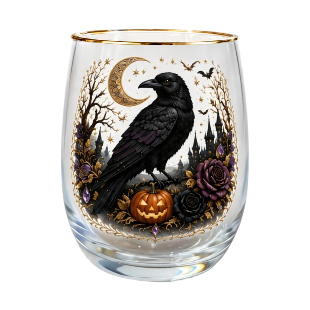 Halloween Glass Cup Set - Themed Tumbler for Holiday Parties and Everyday Use