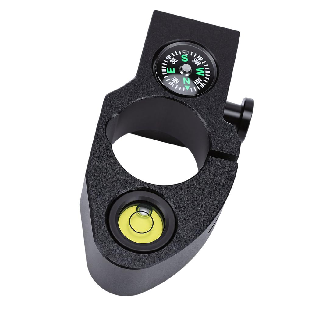Tower Ruler Bubble Level Integrated for Centering Rod Horizontal with Compass for 32mm Diameter Pole Portable Measuring Instrument