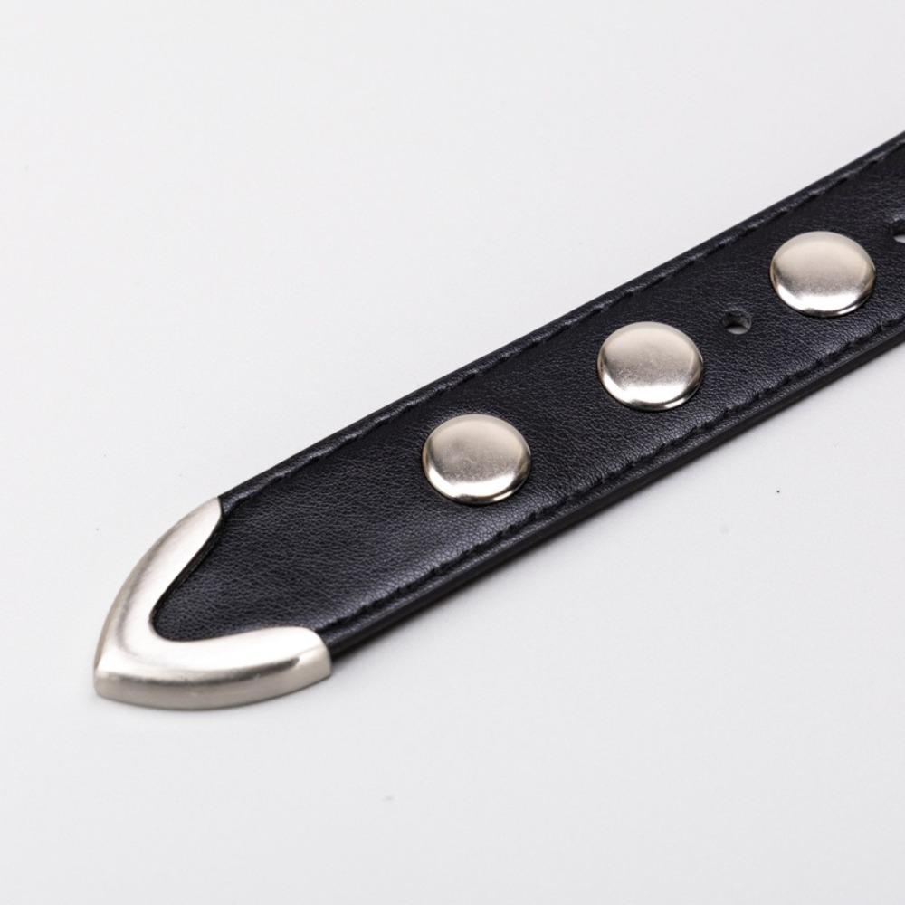 Y2k Punk Rivet Belts Vintage Jeans Belt Fashion PU Leather Waistband