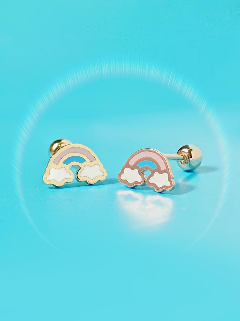 Minimalpiercing 14K Over The Rainbow Piercing Earrings