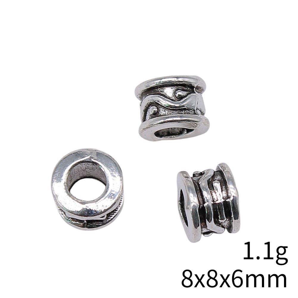 Bead Pendant Jewelry Findings Big Hole Beads Loose Spacer Accessories Parts Beads For Making Bracelets Women's Accessories