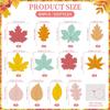 Pajean 60 Pcs Thanksgiving Maple Leaf Decorations Boho Fall Leaves Paper Cutouts Boho Autumn Bulletin Board Decor for Classroom Office Fall
