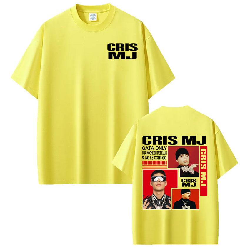 Rapper Cris Mj Tour 2026 Print Tshirts Men Women Clothes Loose Tshirts Shortsleeved Cotton Gothic Punk Oversized Tshirts