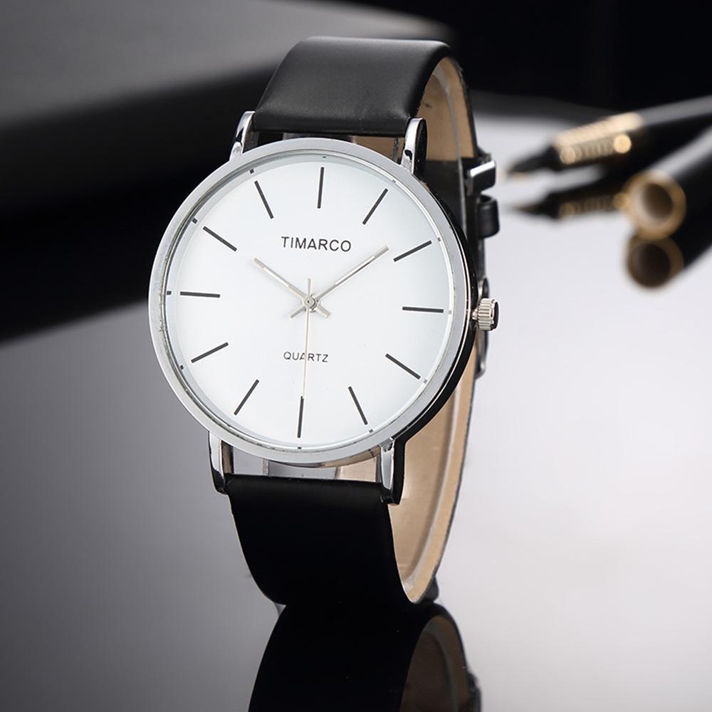 TIMARCO Women's Casual Leather Strap Quartz Watch - Fashionable and Trendy