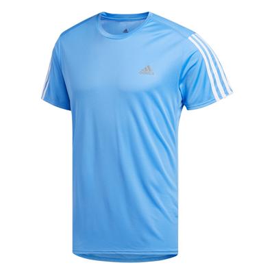 Gestreiftes Sport-Trainings-Atmungsaktives Kurzarm-T-Shirt Herren Tops Blau EK2857