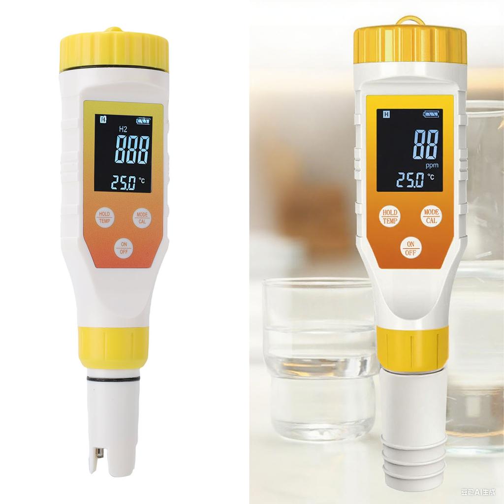 Digital Water Quality Tester 7 In 1 PH EC Hydrogen ORP Salinity Temp Meter Backlit Display Ideal for Home Use
