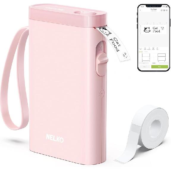 Nelko Label Maker Machine with Tape, P21 Bluetooth Label Printer, Wireless Mini Label Makers with Multiple Templates for Organizing Office Home,