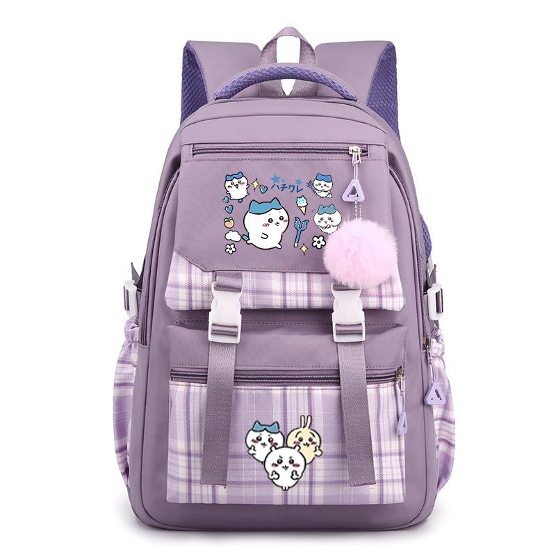 Jiikawa Wow School Bag New Chiikawa Girls Backpack for Primary and Secondary School Students Cute College Style Backpack
