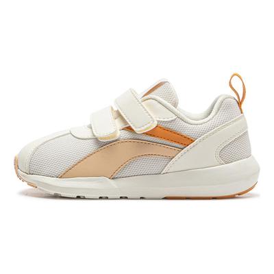 Li Ning Serie Estilo de Vida Deportivo para Niños Little Agan Zapatos Casuales de Caña Baja de Moda Zapatillas para Niños Blanco Crudo Naranja YKAP148-82