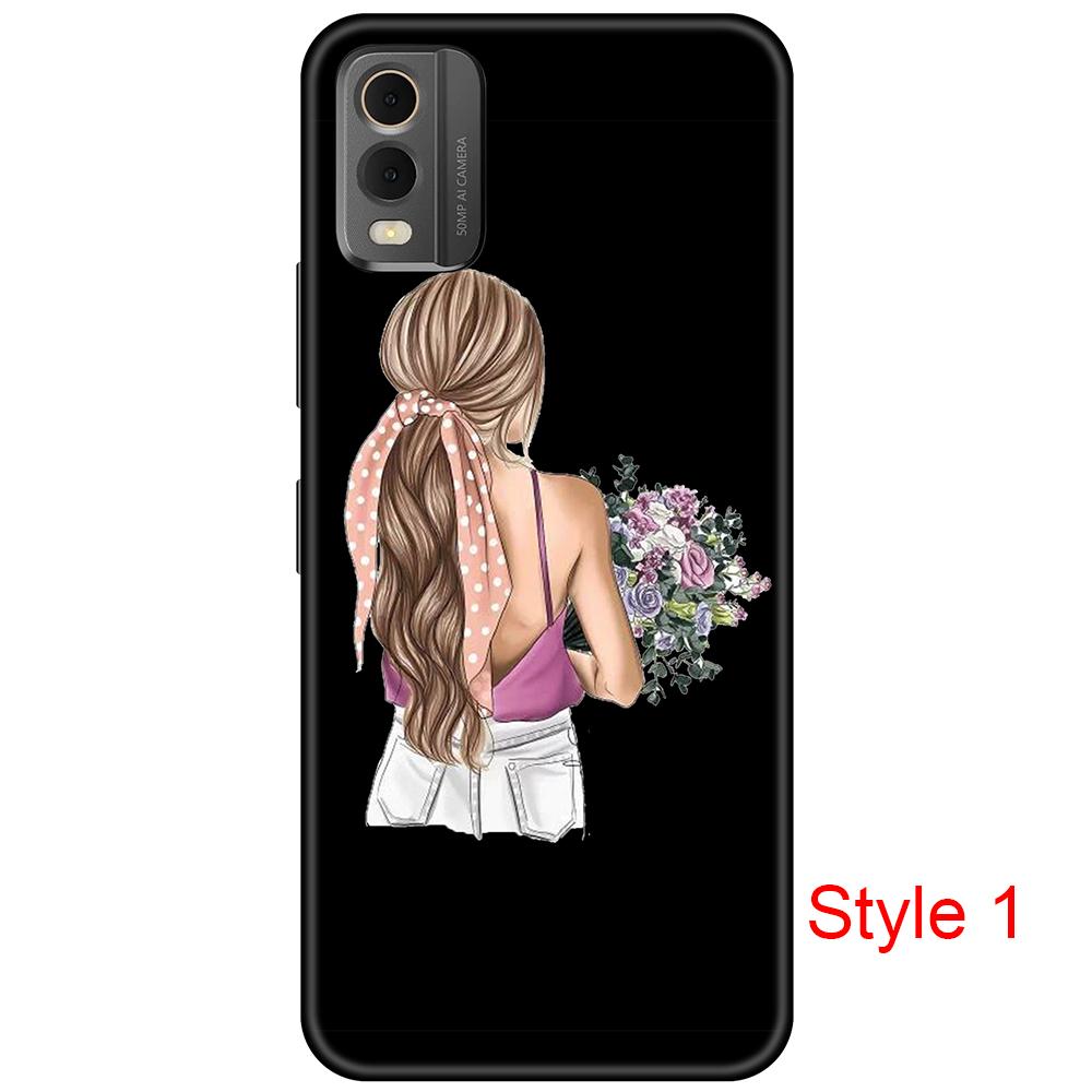 Jhxtech Coque Nokia 6.2 / 7.2 (TA-1193) - Motif Floral Transparent - TPU Souple & Antichoc - Fille/Femme