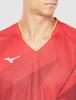 Mizuno Badminton Wear Dry Aeroflow Game Dynamotion Highly and Size S Shirt, Fit, Breathable, Stain-Resistant, Antibacterial, Odor-Resistant, 72MA2501,