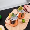 8 Stück Cocktail-Weinglas Moscow Mule Becher Edelstahl Gehämmert Kupferbeschichtet Bierbecher Kaffee Barwerkzeuge Trinkgeschirr für Ramadan