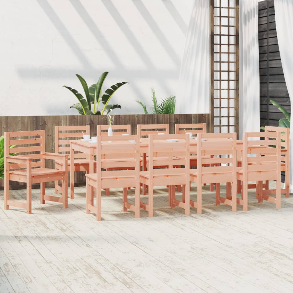 11 piece Garden Dining Set Solid Douglas Fir Wood