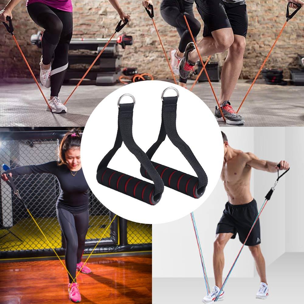 Foam Handle D-Ring Metal Gym Handles Grip Metal Pull Rope Handle Handle with Hook  Gymnasium