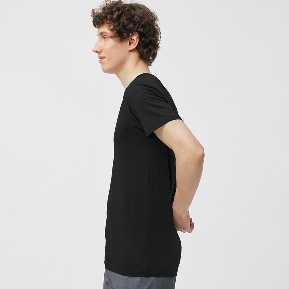GU by Uniqlo Stil Dry Mesh V-Ausschnitt T-Shirt Kurzarm