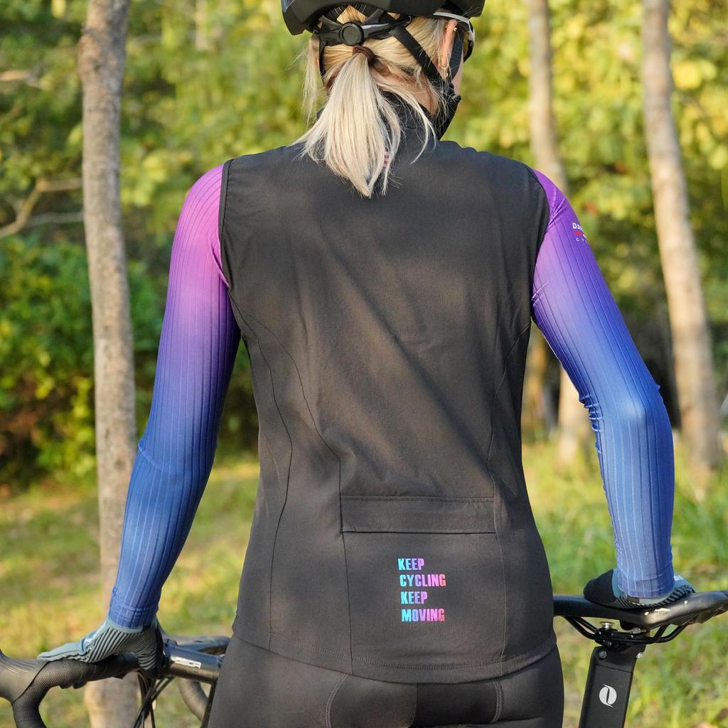 Cycling Cycle Brushed Cycling Cycling Reflective Ultra Back Road Bike DVJ194 [Darevie] Vest, Windproof, Windbreaker, Lining, Gilet, Autumn/Winter,