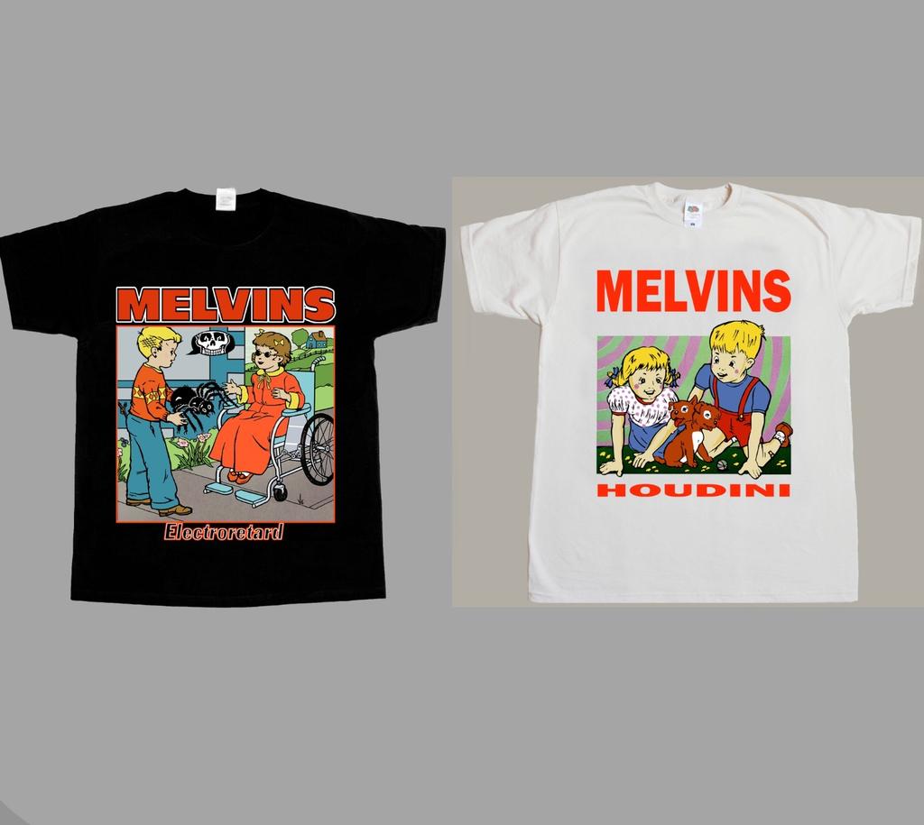 Melvins Houdini electroretard NEUES SCHWARZ/NATÜRLICHES T-SHIRT 3-4XL