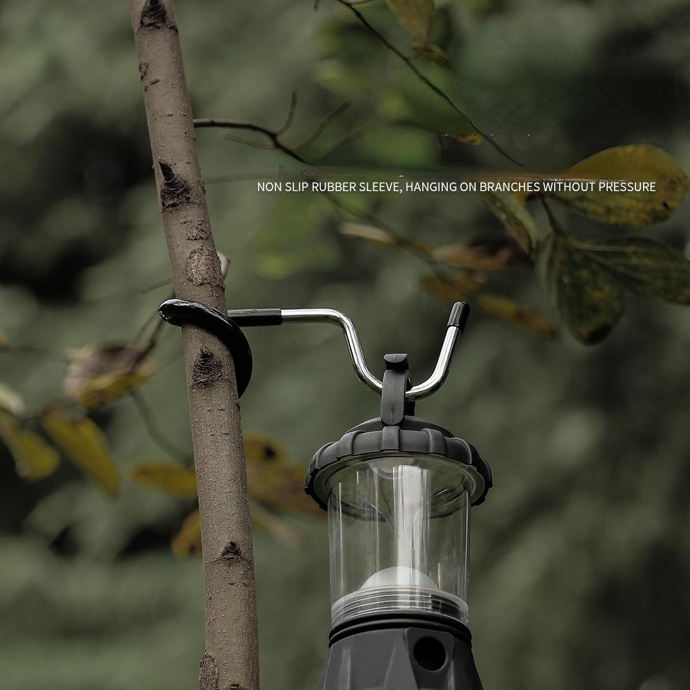 S-shaped Stainless Steel Storage Hook Outdoor Camping Light Pole Hook Camping S Anti-skid Hook Portable Multi-functional Hook
