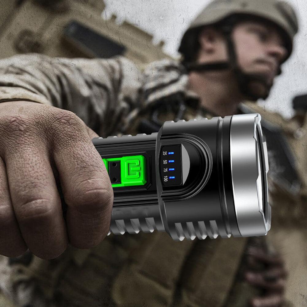 Portable Torch Lamp Lantern USB Rechargeable COB Flashlight IPX4 Waterproof 500LM Outdoor Lighting for Hiking Climbing Emergency