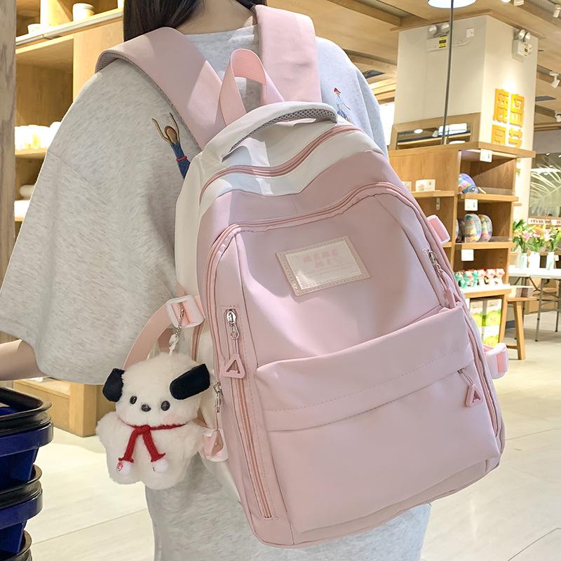 School Bag Fashion Female College Student Middle School Student High Quality Fashion Junior High School Student Letter Elementary School Student
