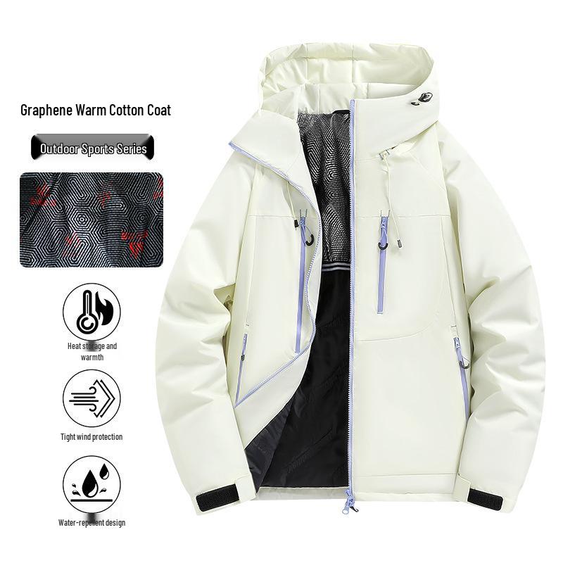 Men's Winter Insulated Jacket: Windproof, Waterproof, Plus-Size Velvet Lined Ski Outerwear