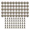 50set Heavy Duty Multifunctional Ball Rivet Kits Screw Back 8mm Round Rivet Sets Decorative Rivet Accessories For Handcraft