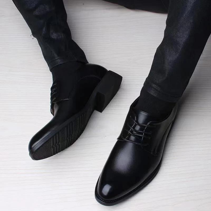 Fashion Spring and Autumn British Casual Business Formal Leather Shoes Men Shoes Heightening Single Shoes Shoes Casual Shoes