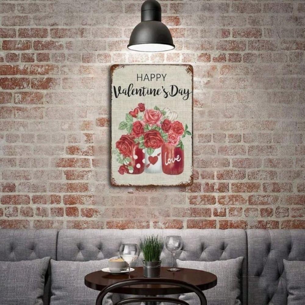 Vintage Valentine Tin Sign Metal Poster Wall Art Retro Bar Decor