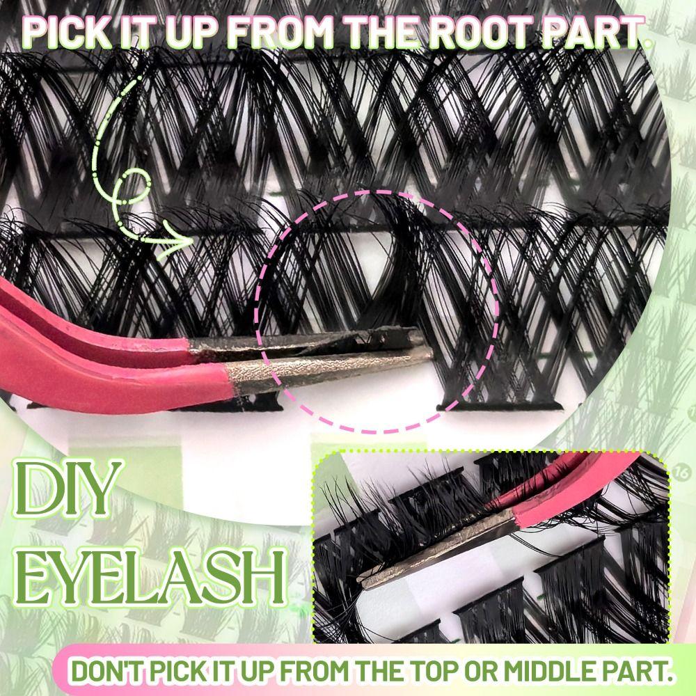 Natural Look 3D Faux Mink Lash 8-16mm Length DIY Lash Extension Kit Makeup Enhancement