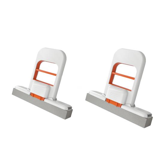 1/2/3 ks Mini mop s designem hlubokých drážek Mokrý/suchý houbový mop Jednoruční ždímací rukojeť Skládací stolní mop