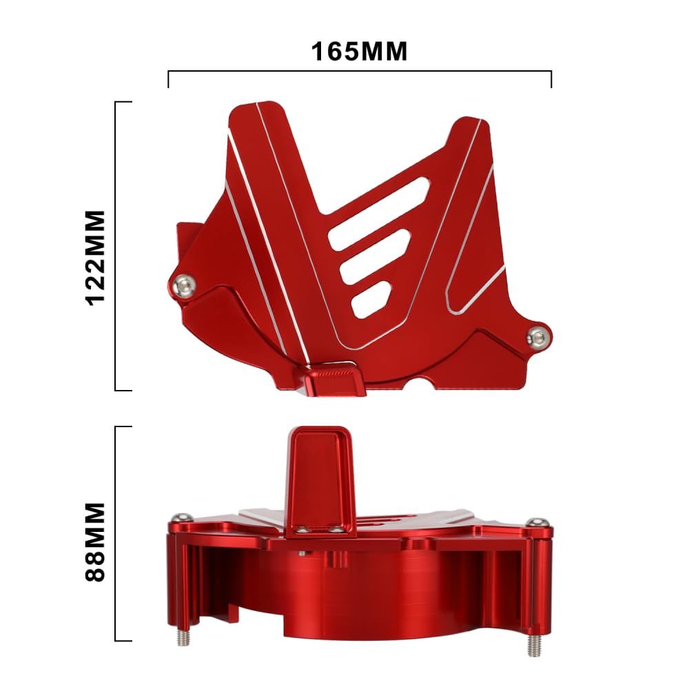 Защита передней звезды для питбайка Hawk 250, CNC Защитная крышка звезды для мотоцикла Hawk 250cc(Не подходит для Hawk 250 DLX EFI/Hawk 250 DLX) красный