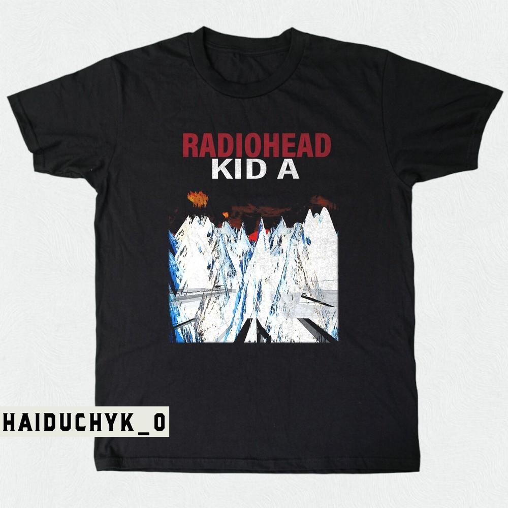2000 Radiohead Kid A Black Unisex Black T-shirt Size S-5XL Unisex T-Shirt Graphic Tee S