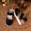Fashion Women Closed Toe Wedge Sandals Women Summer Buckle Strap Gladiator Shoes Woman Fashion Espadrilles Platform Sandals Womens Shoes