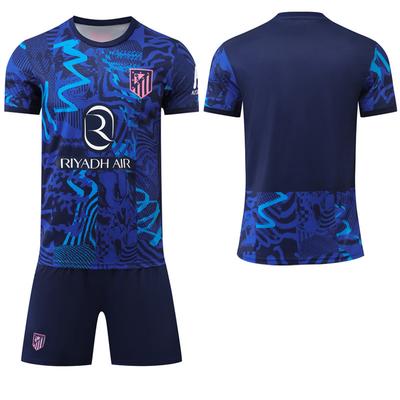 2024-25 Camisa 2ª de fora do Atlético de Madrid azul escuro #7 Griezmann #19 Álvarez Camisas de Futebol