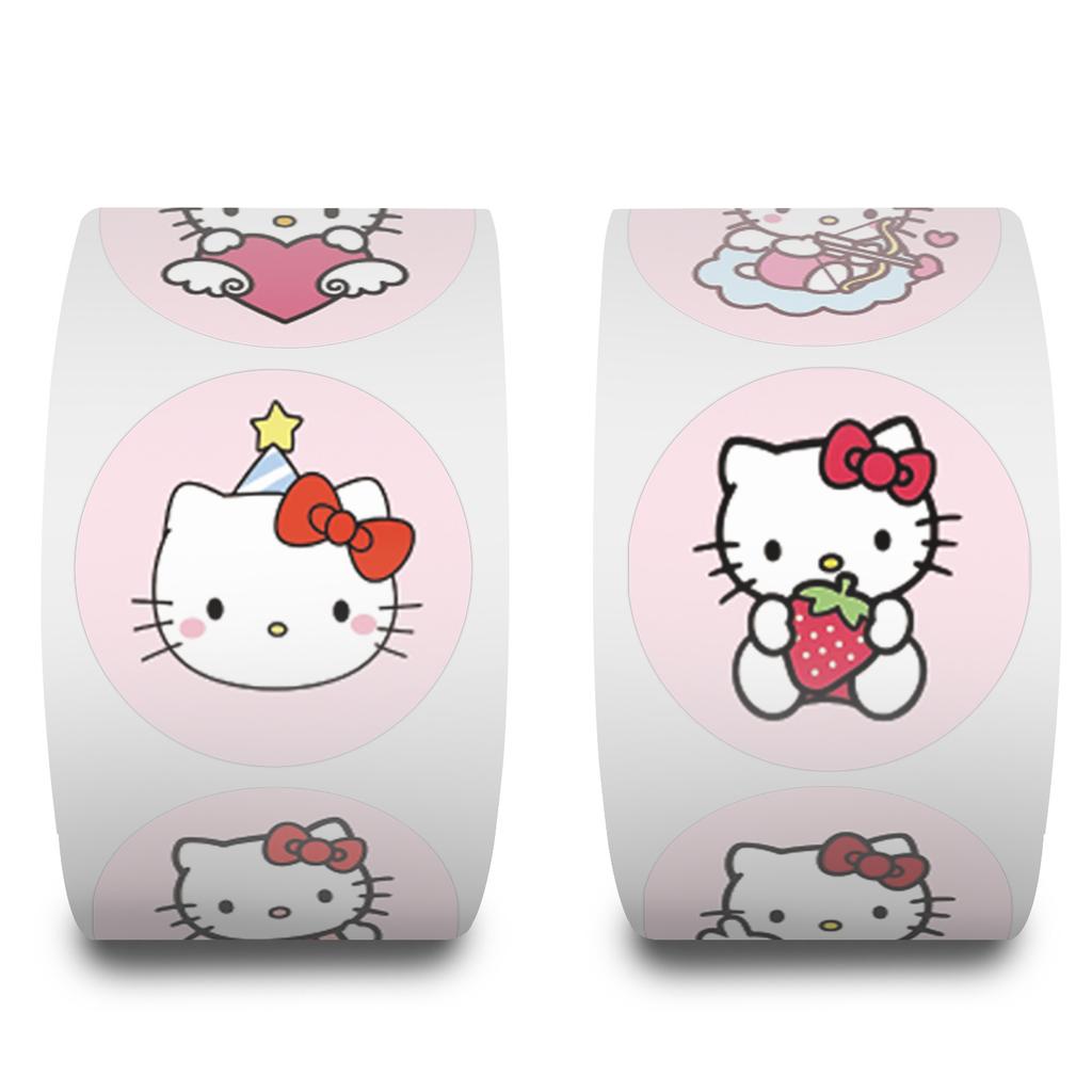 500Pcs/Roll Cute  Sanrio Sealing Stickers Kawaii Cartoon Roll Decal Diy Luggage Phone Guitar Cup Scrapbook Kid Toys