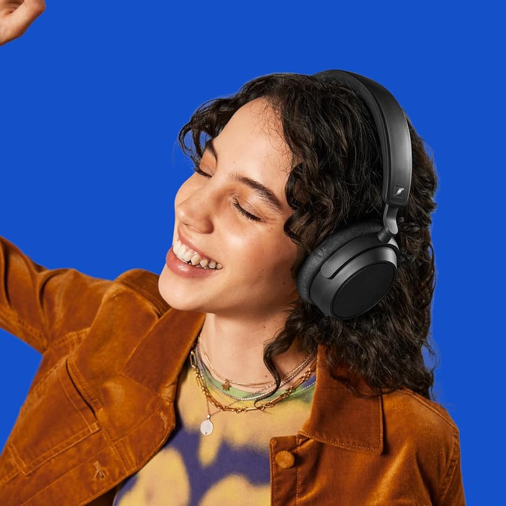 Sennheiser ACCENTUM Plus Wireless Headphones (Black) - Includes burn-in audio track. Features high-performance drivers, 50-hour playback time, hybrid