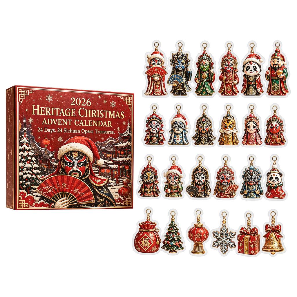 Traditional Christmas Advent Calendar with Days of Holiday Countdown for Kids and Adults