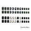 Halloween Press on Nail French Tips Fake Nail Acrylic Nail Square False Nail Glues on Nail Stick on Nail for Womens