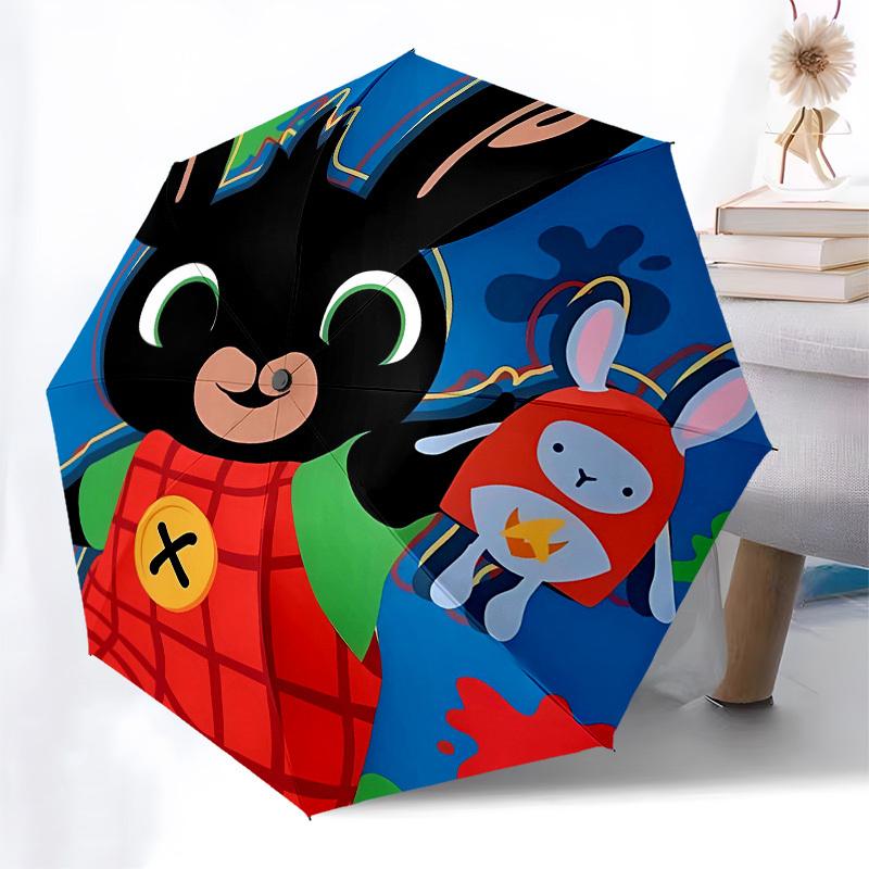 Bunny, Toy Automatic Opening and Closing, 8 rib Structure Portable Umbrella, Suitable for Men and Women in All Seasons Perfect Gift for Hol