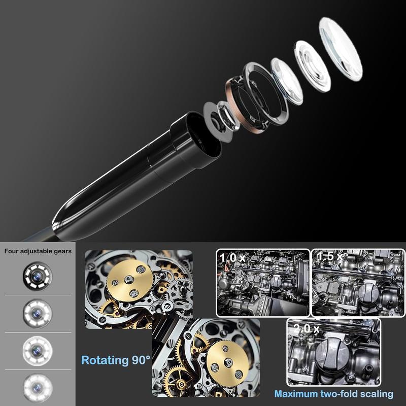 1080P Automotive Boroscope Endoscopic Car Drain Piping Channel Inspection Endoscope Camera Industrial Accessories For Cars 8mm