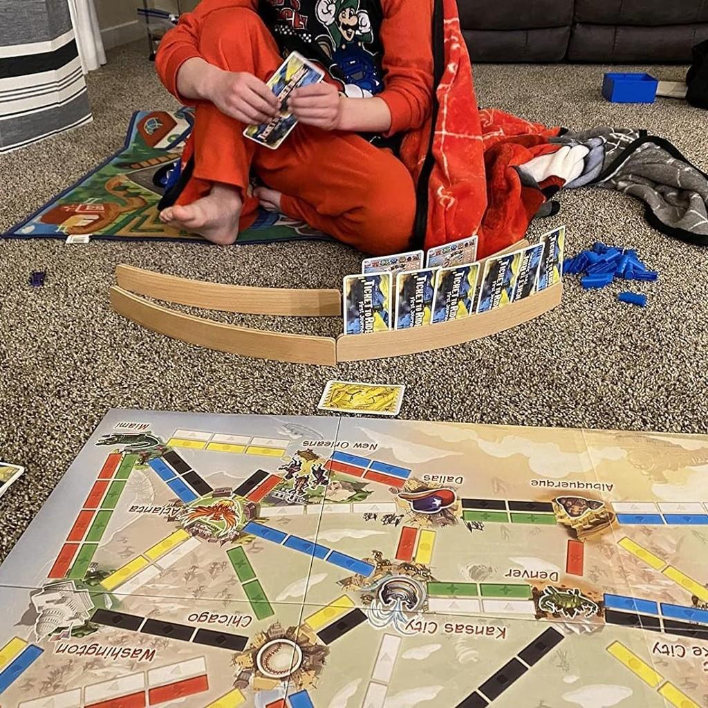 Minimalistický dřevěný držák na karty Dlouhé paže Pokerové karetní hry Potřeby do obývacího pokoje