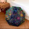 Mandala painting Pattern Pattern New Style Umbrella, 1 Piece Automatic Folding Umbrella, Portable Travel Umbrella, Outdoor Umbrella, Birthday Gift