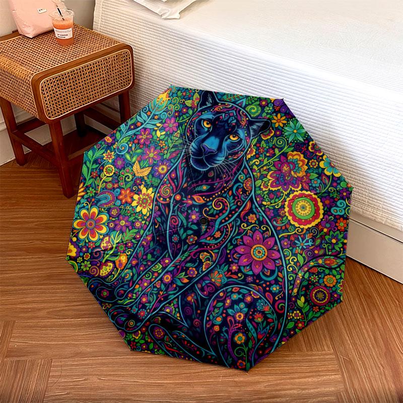 Mandala painting Pattern Pattern New Style Umbrella, 1 Piece Automatic Folding Umbrella, Portable Travel Umbrella, Outdoor Umbrella, Birthday Gift