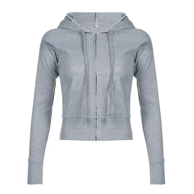 

SCIONE Casual Streetwear Basic Hooded Pockets Sweatshirt Tracksuit Solid Long Sleeve Hoodies Women 2025 Fashion Versatile Women Top L